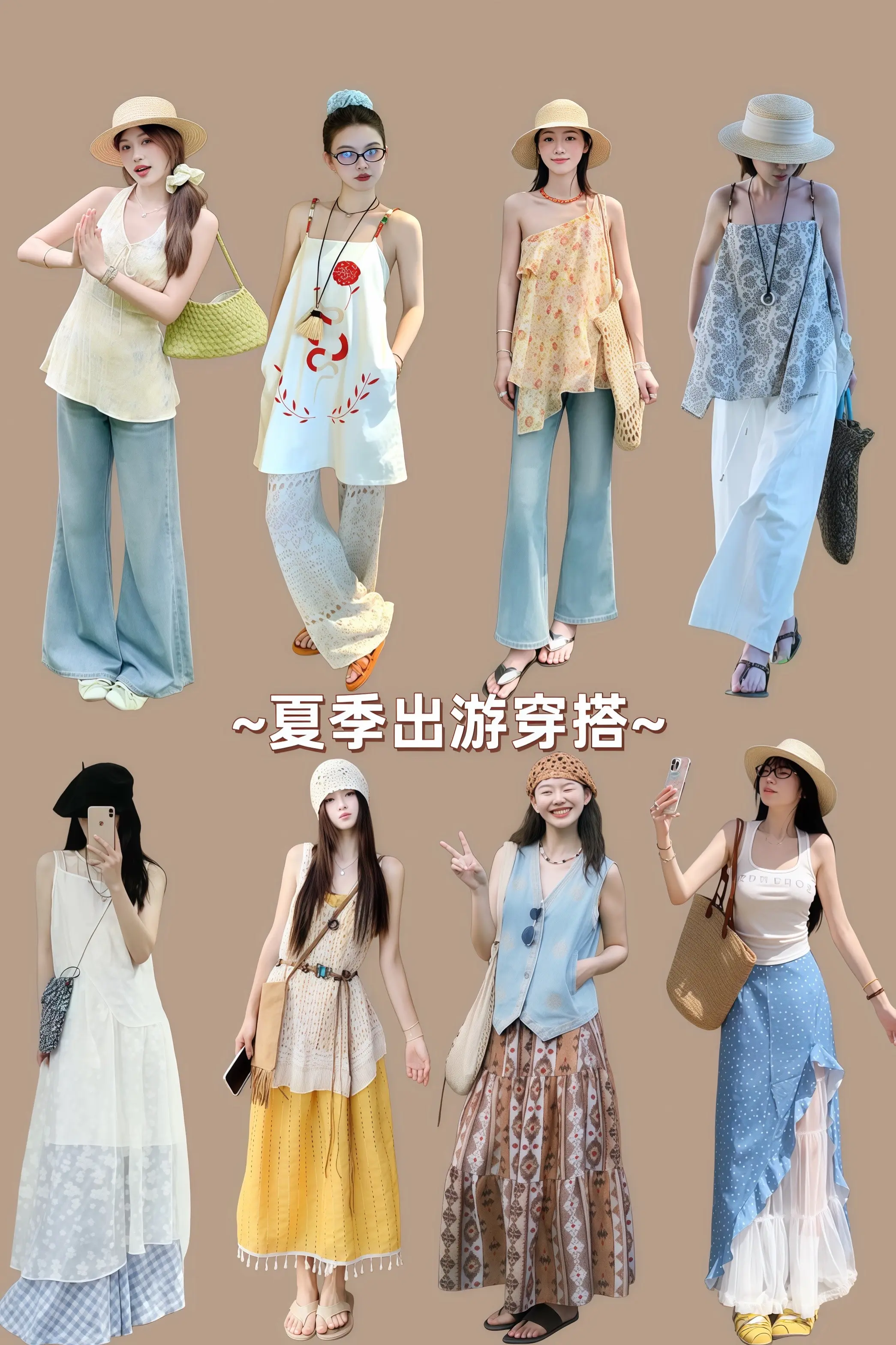 夏季出游穿搭 创作者中心 创作灵感 浅交一下我的夏季穿搭作业 五一出游穿搭