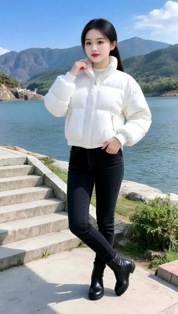 AI湖畔生活照 ai创作