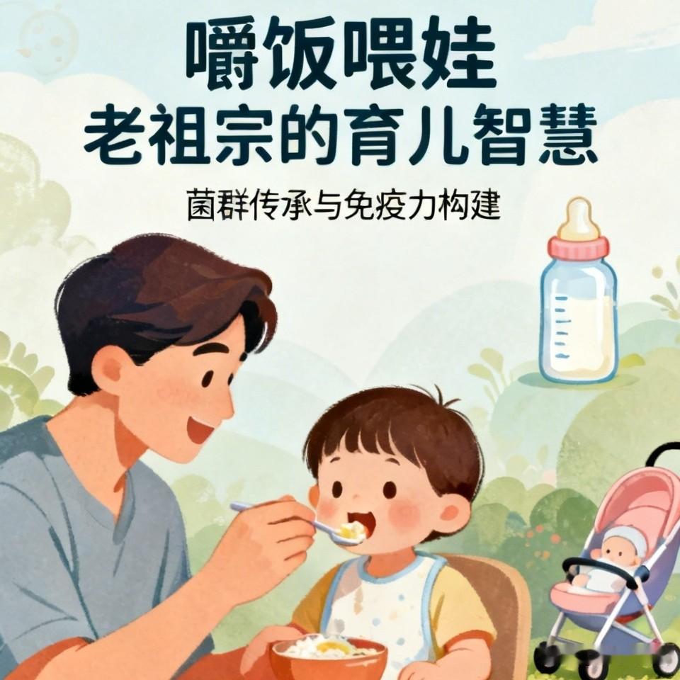 你能接受“嚼饭喂娃”的育儿观吗？
      我们小时候是这样过来的，这实际上是