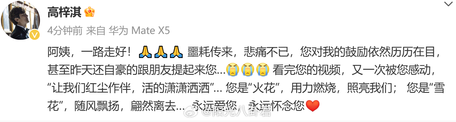 琼瑶去世  琼瑶告别视频 琼瑶去世，多位明星发文悼念！苏有朋：愿阿姨一路潇洒翩然
