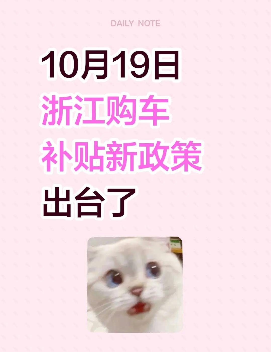 10月19日浙江购车补贴新政策出台了浙江国补 新车购置补贴 浙江置换补贴 汽车购