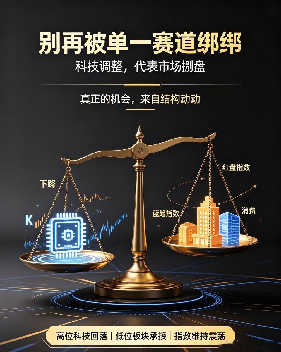 盘面最大真相：科技调整，大盘照样红盘！很多人的认知该更新了近期A股的盘面走势，默