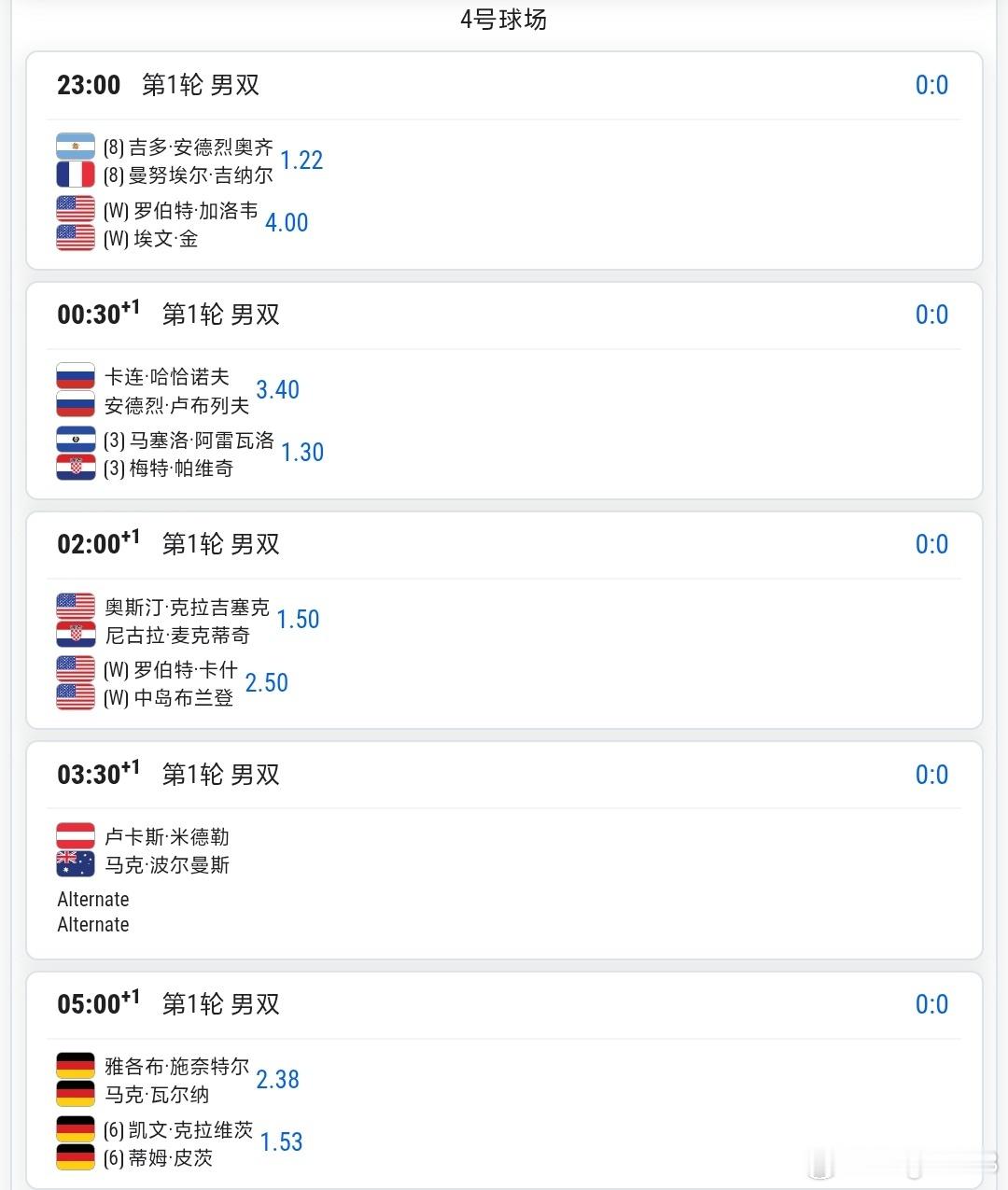 WTA/ATP1000辛辛那提站8.17赛程🔥2:00(+1) 汤千慧/徐一幡