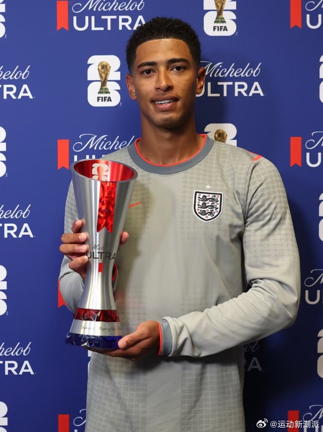 美加墨世界杯L组第三轮，英格兰2-0巴拿马。 赛后，FIFA官方宣布，贝林厄姆当