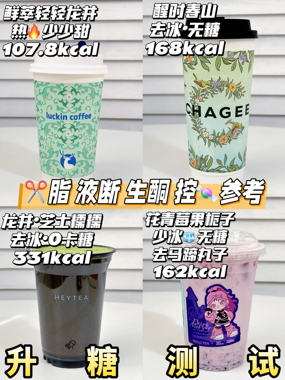 全体升糖友好！龙井新品饮品随机测评🆕