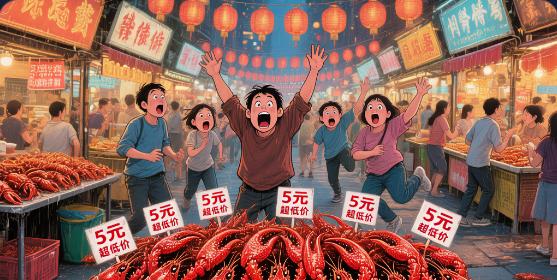今年小龙虾价格腰斩！老板哭了，食客笑了，谁的账没算明白？
仙桃的虾农李师傅最近有