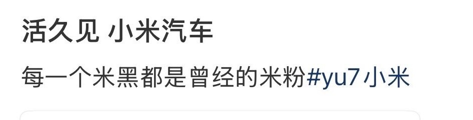 由爱生恨，都是米粉好好的，为什么你买小米汽车了！ 