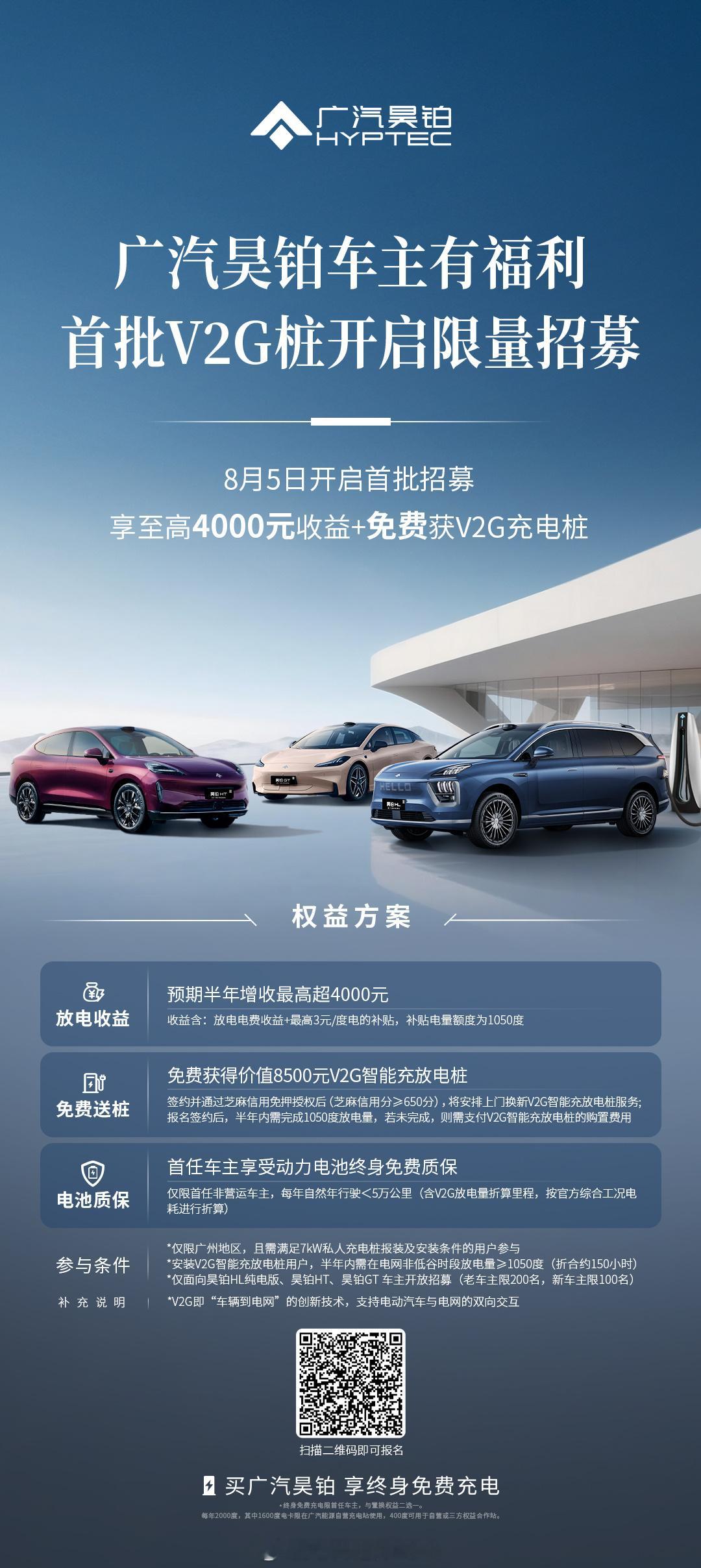 新能源用户想要的 “技术 + 福利”，广汽昊铂为广州车友一次安排到位。其 V2G