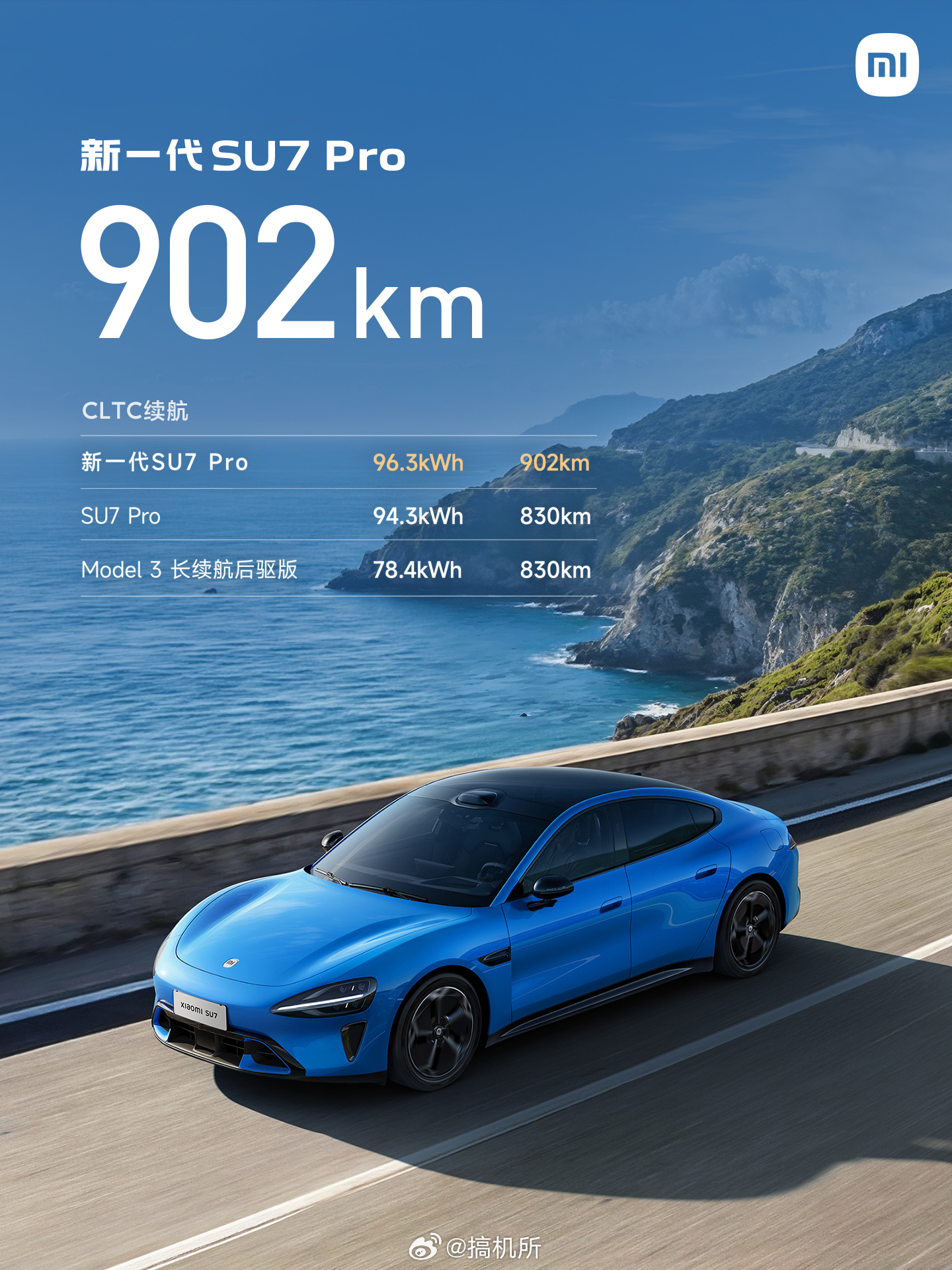 新一代SU7新款SU7全系标配V6s Plus超级电机，Max版零百只需3.08