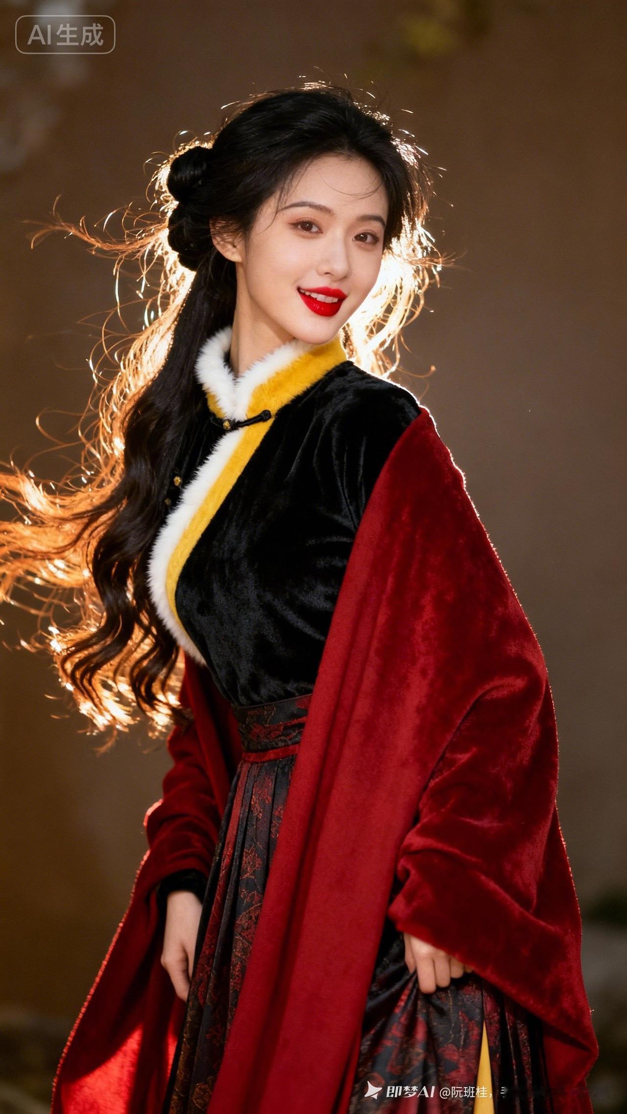 这姑娘穿着古装，好漂亮啊！