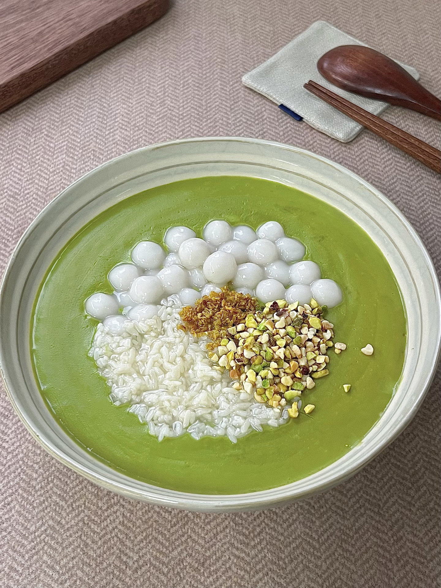 秋冬天热饮喝什么🤤开心果糊小圆子🍵