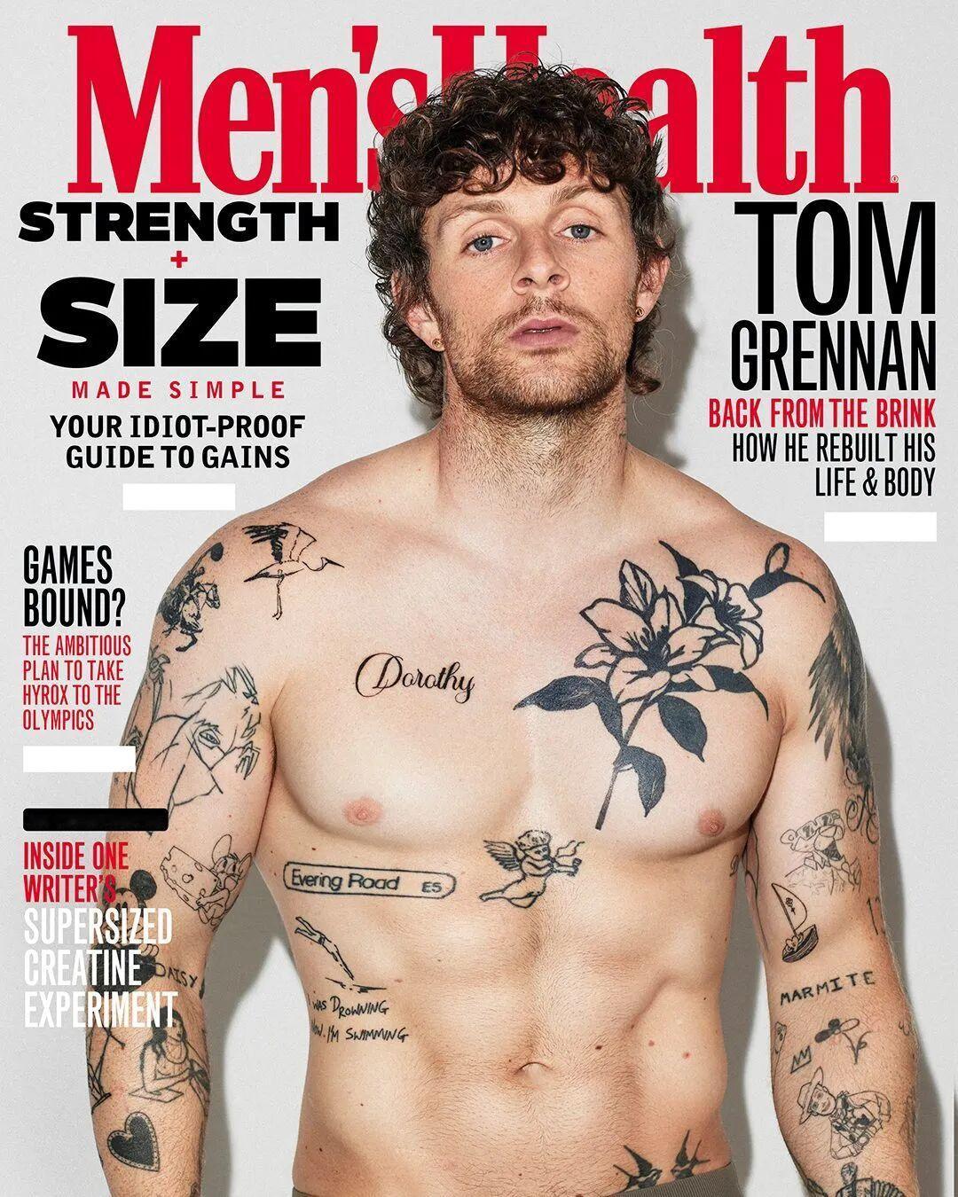 英国30岁男歌手 Tom Grennan（汤姆·格雷南）最近登上了英国版《男士健