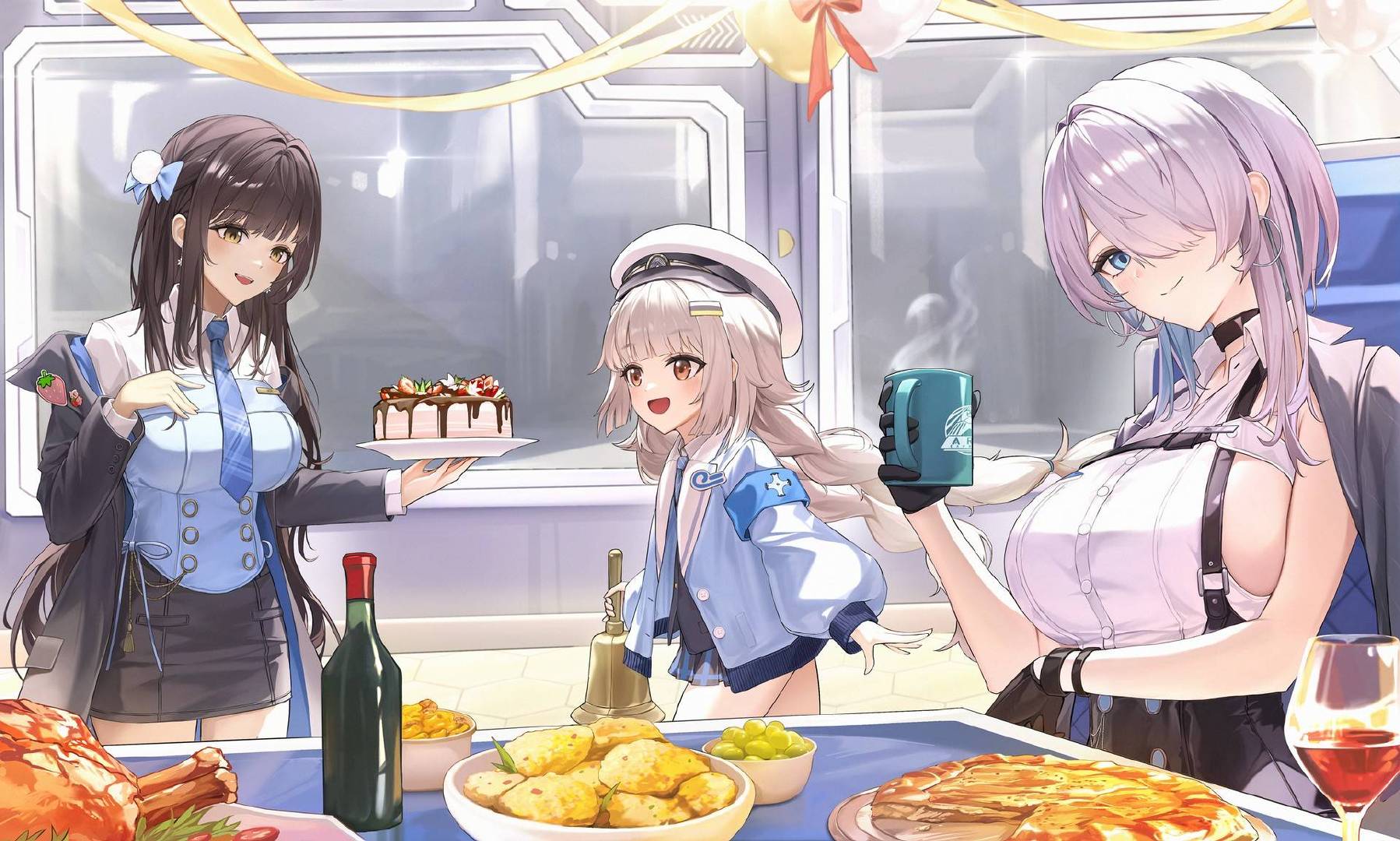 迪塞尔、布丽德、索林——胜利女神：妮姬——画师: (eru)エル，网页链接