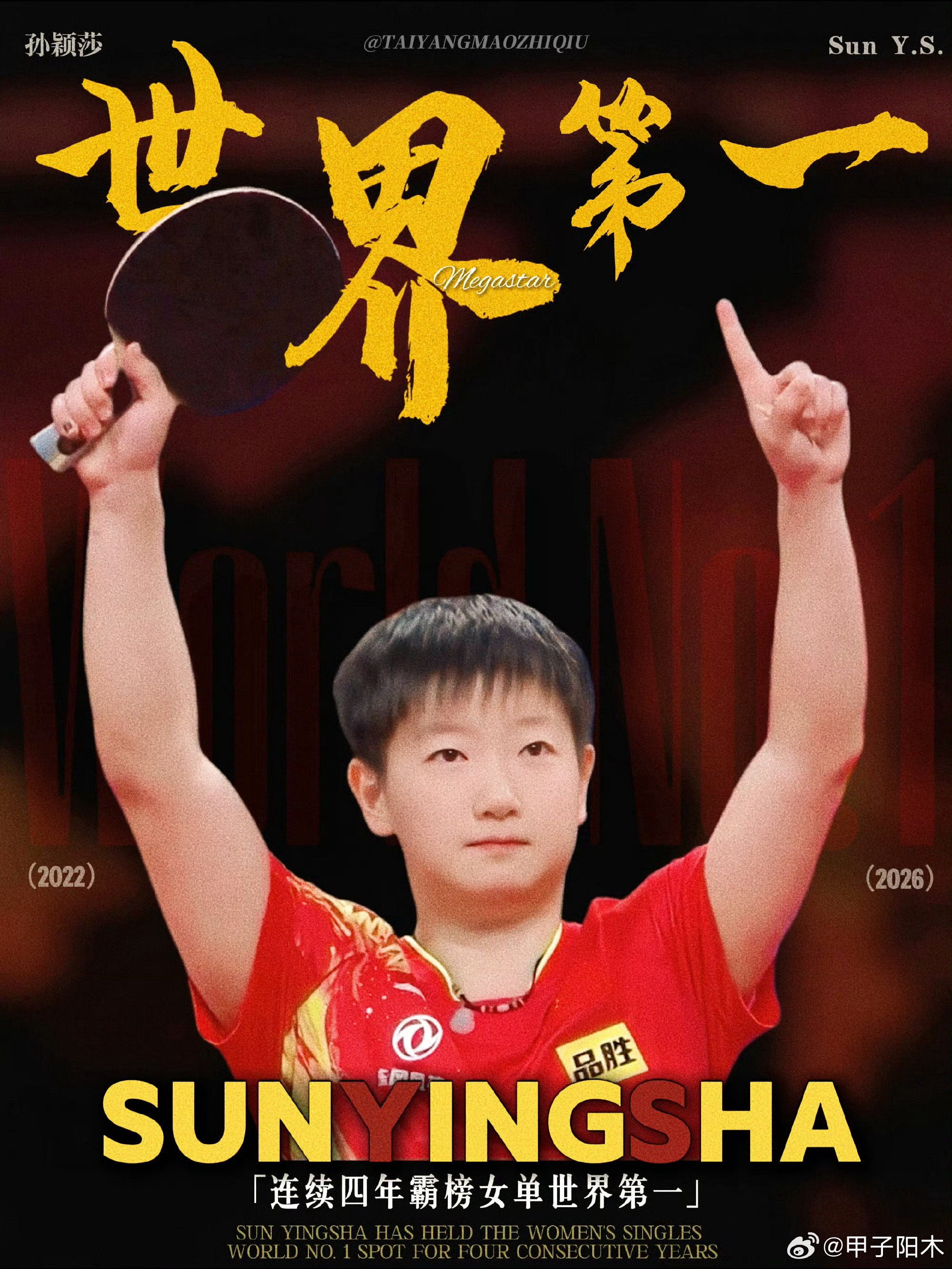 孙颖莎已连续4年世界排名第一 🌞 孙颖莎连续四年稳居女单世界第一《大河奔流》新