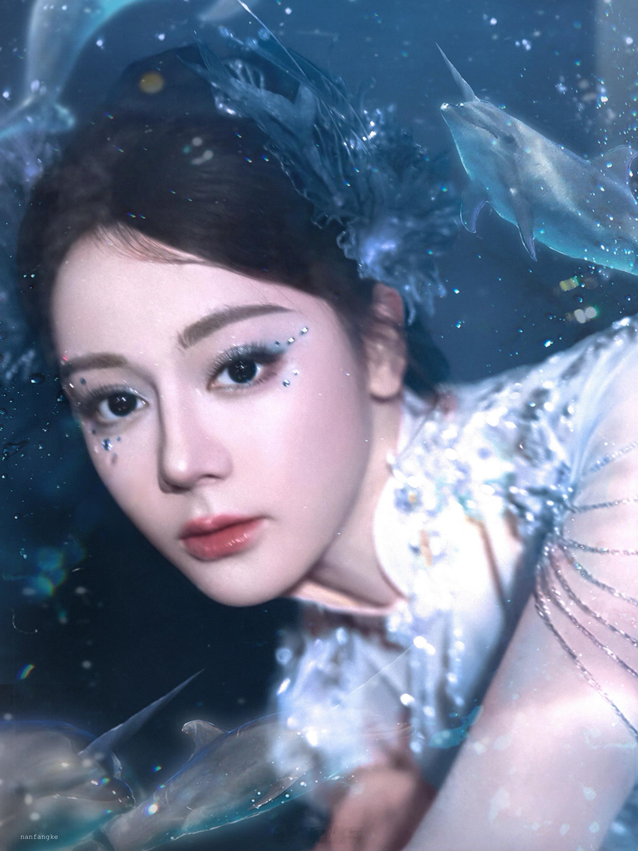 迪丽热巴人鱼公主仙女！！！美的我不行了，太好看了 