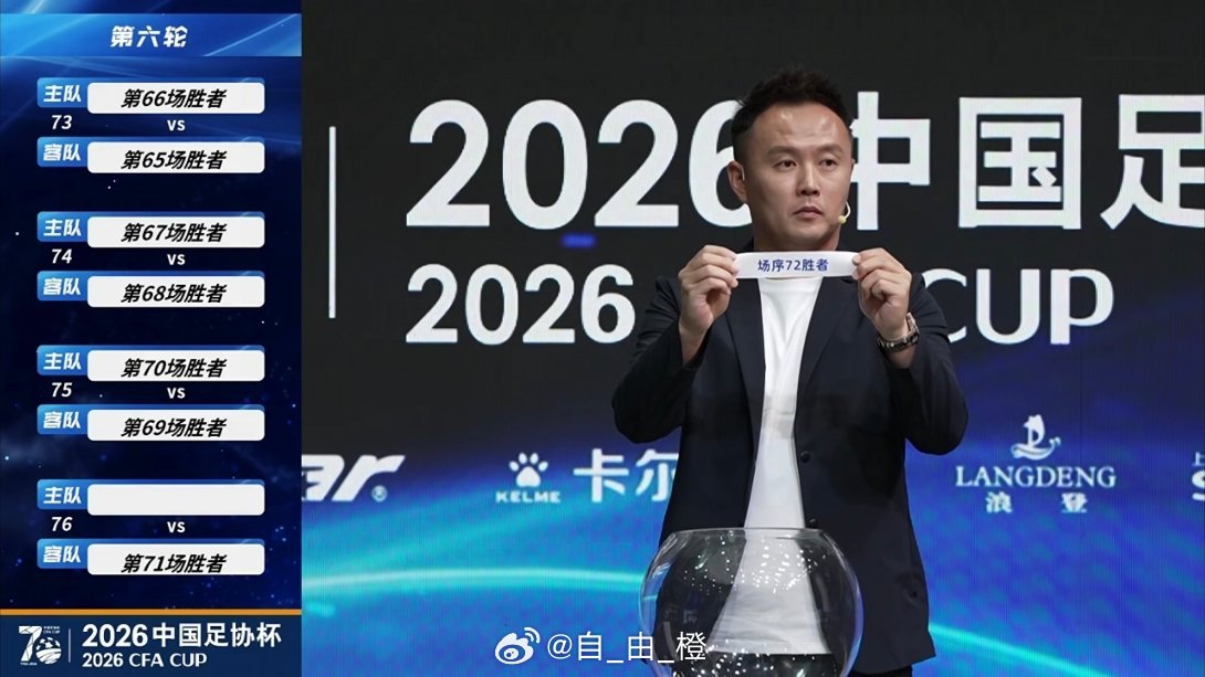 足协杯第六轮主客抽签，泰山队若顺利晋级将主场对阵上海海港与深圳新鹏城的胜者。 