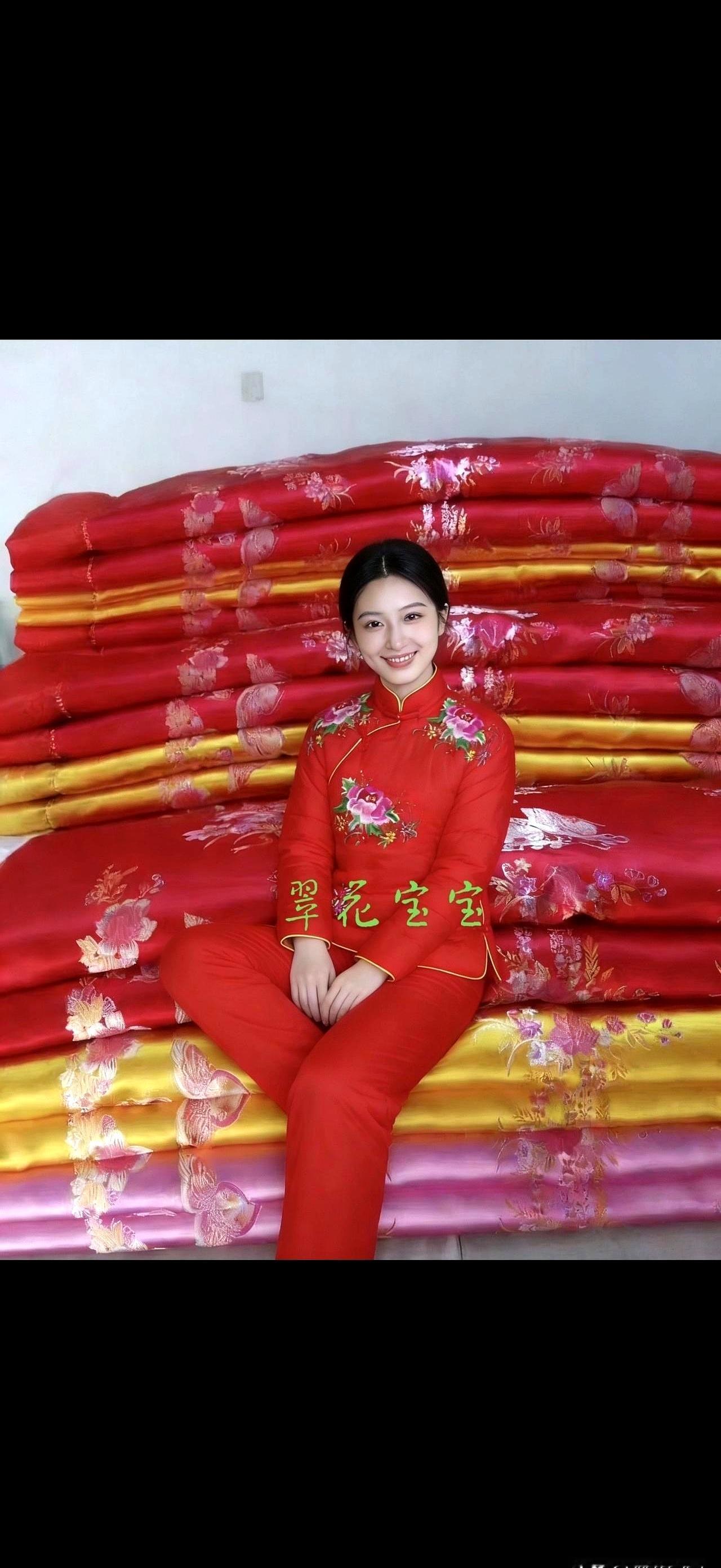 压箱底的老绸缎，我妈非说土，结果惊呆了。
 
把家里几十年的老绸缎全翻了出来，红