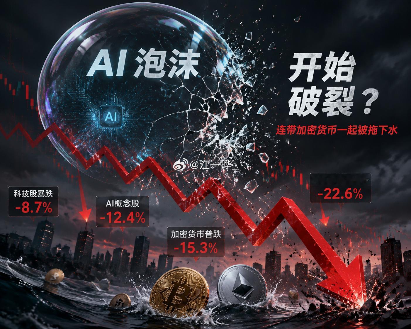 AI泡沫是不是开始破裂了？连带加密货币一起被拖下水国内存产能提升、市场开始质疑A