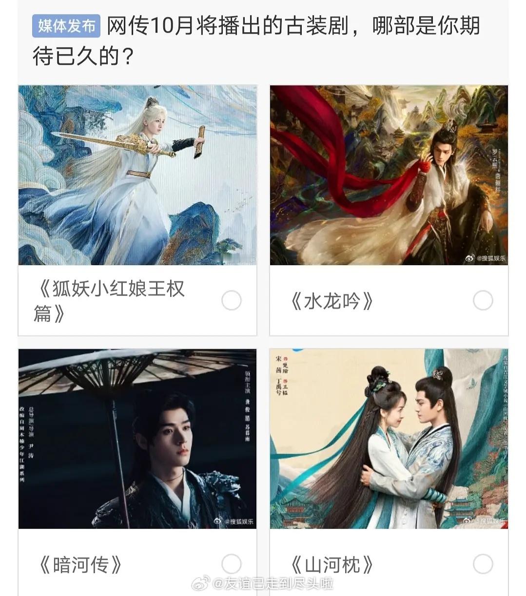 网友关于四大流量生同期对打预测罗云熙《水龙吟》：大爆大扑两极化，要么成为现象级爆