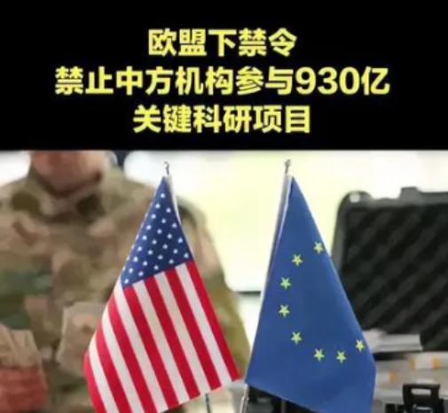 欧盟这波操作，真是又蠢又短视！历史又要重演了
 
欧盟正式官宣：禁止中国参与总预