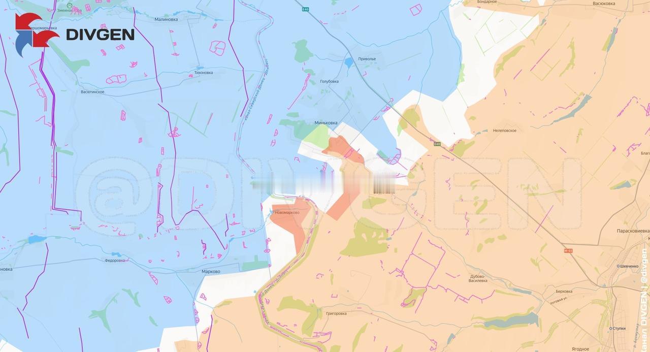 斯拉夫斯克-克拉马托尔斯克方向。俄军正在明科夫卡推进。新马尔科沃村已被控制。
