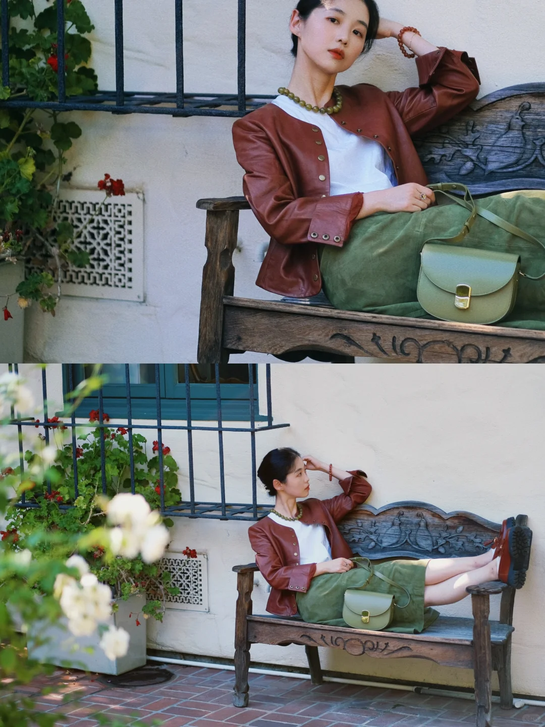 秋天的皮衣穿搭🌰pick你更喜欢哪一套