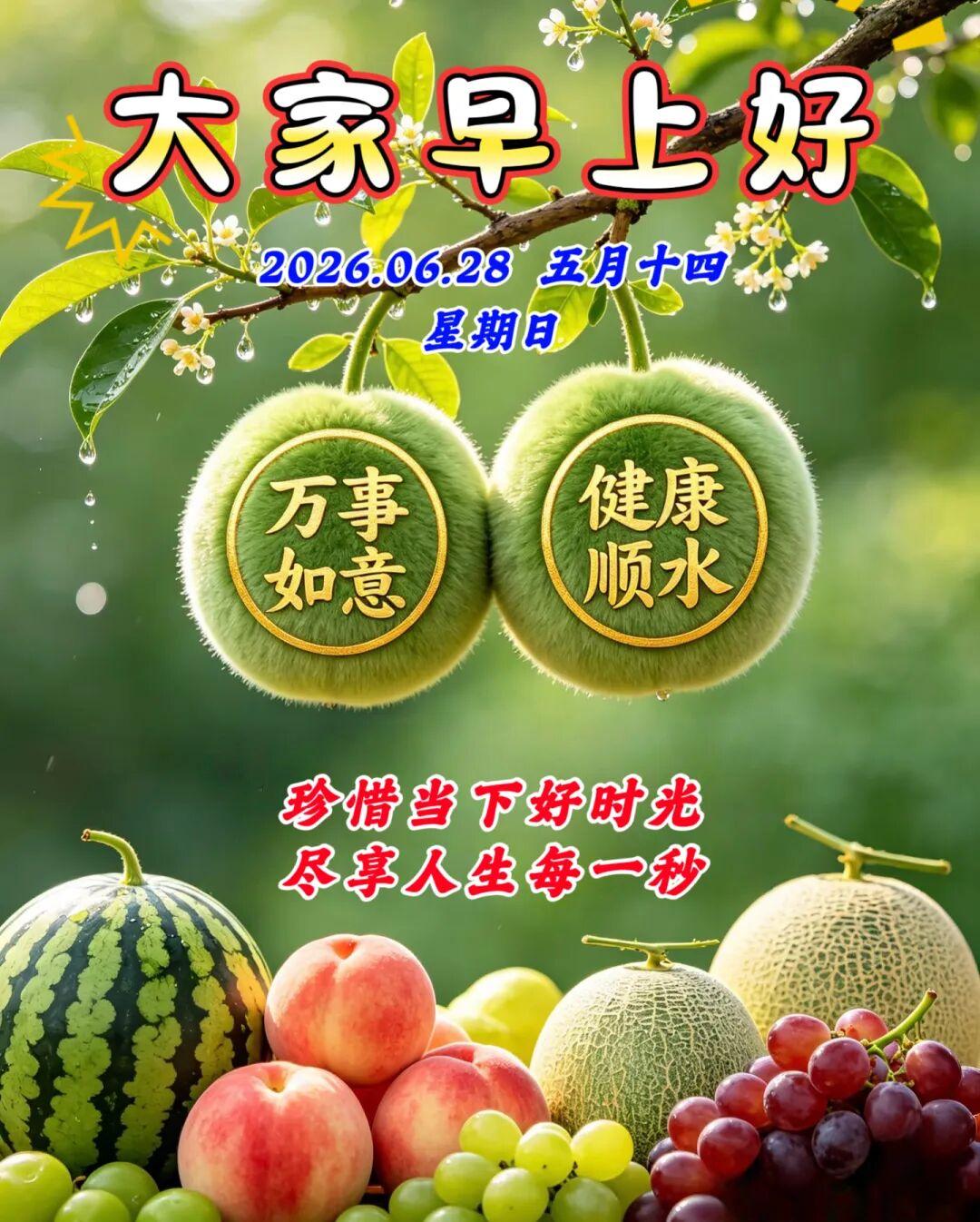 🌈美好清晨又开篇，🌸人生短短几十年。🌞愁也一天欢一天，🌊抛开烦扰心放宽。