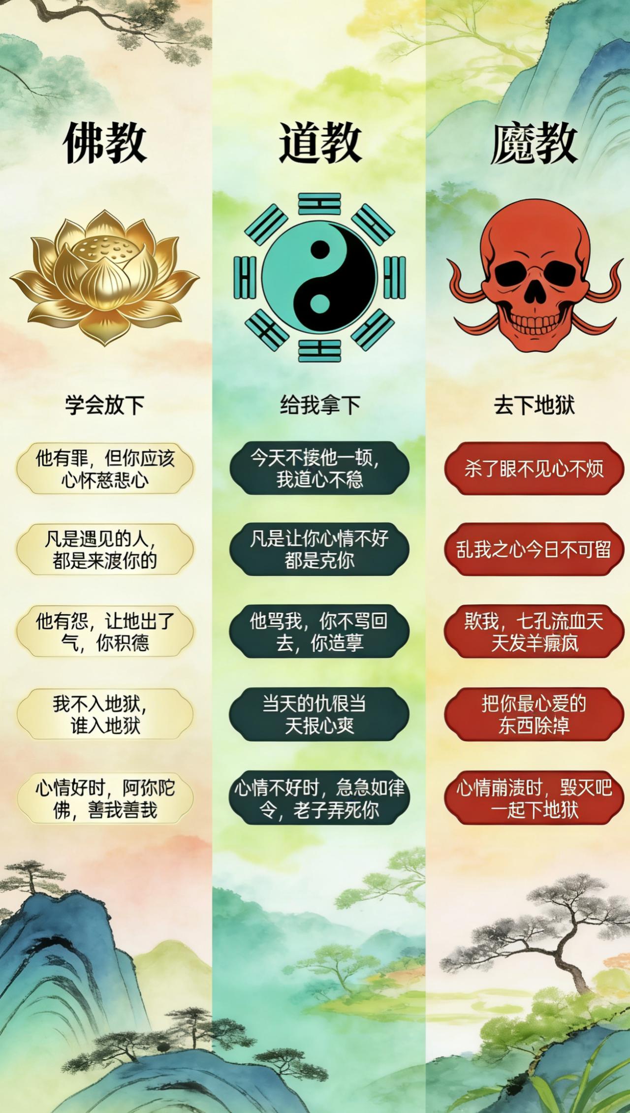 你平时更像佛系、道系还是魔系？