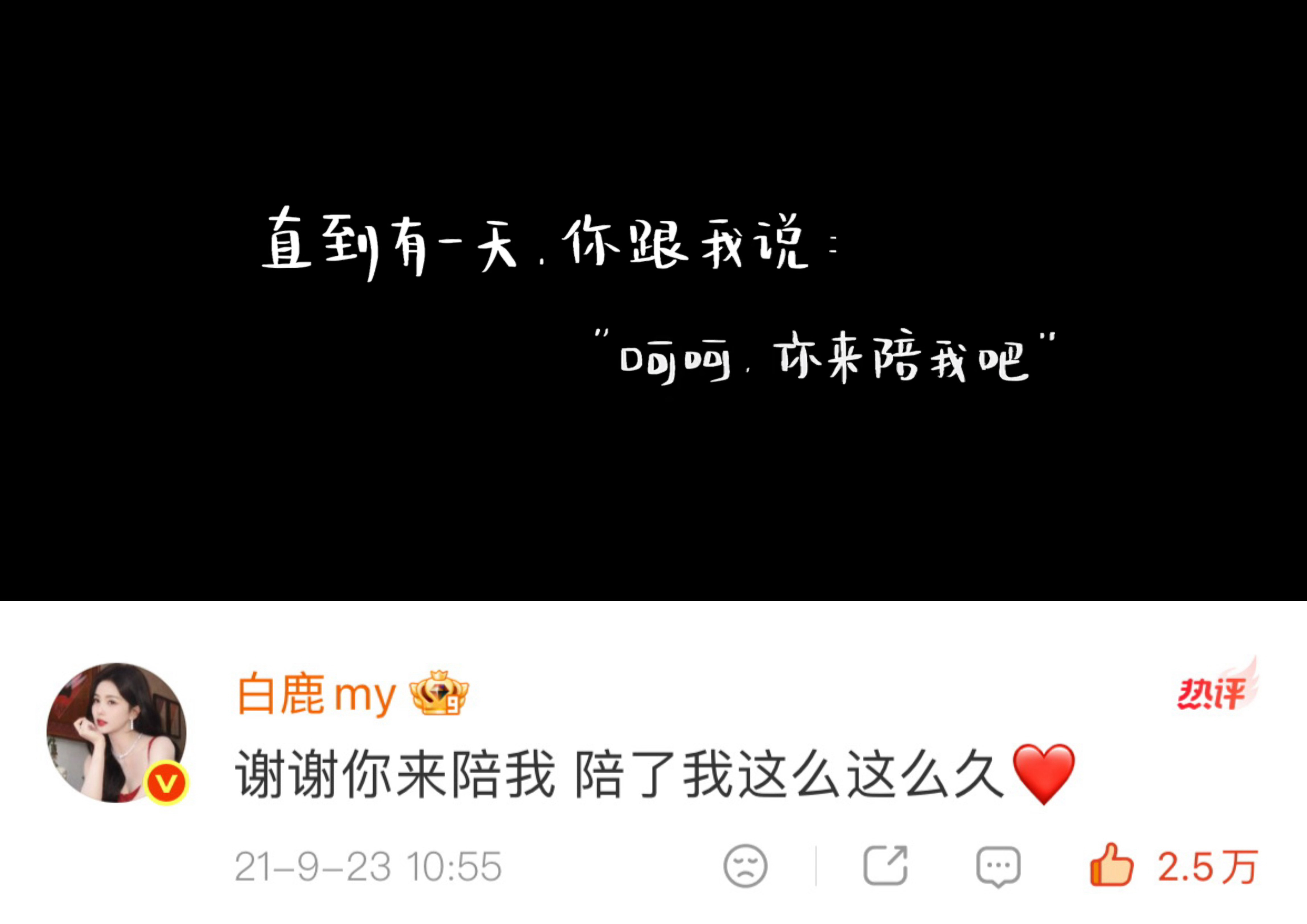 你以为呵呵为什么会辞去老家的工作义无反顾踏上这条路来到白鹿身边的，就是白鹿当时身
