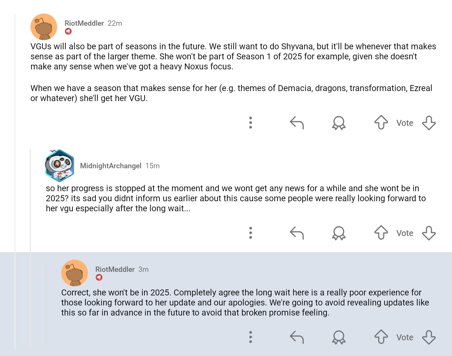 设计师表示，VGU重做以后也是配合主题赛季的一部分，比如他们不会在诺克萨斯主题赛