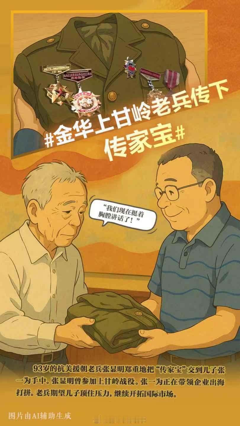 不仅是家族记忆的载体，更是跨越时代的“精神火炬”。金华上甘岭老兵传下传家宝我们现