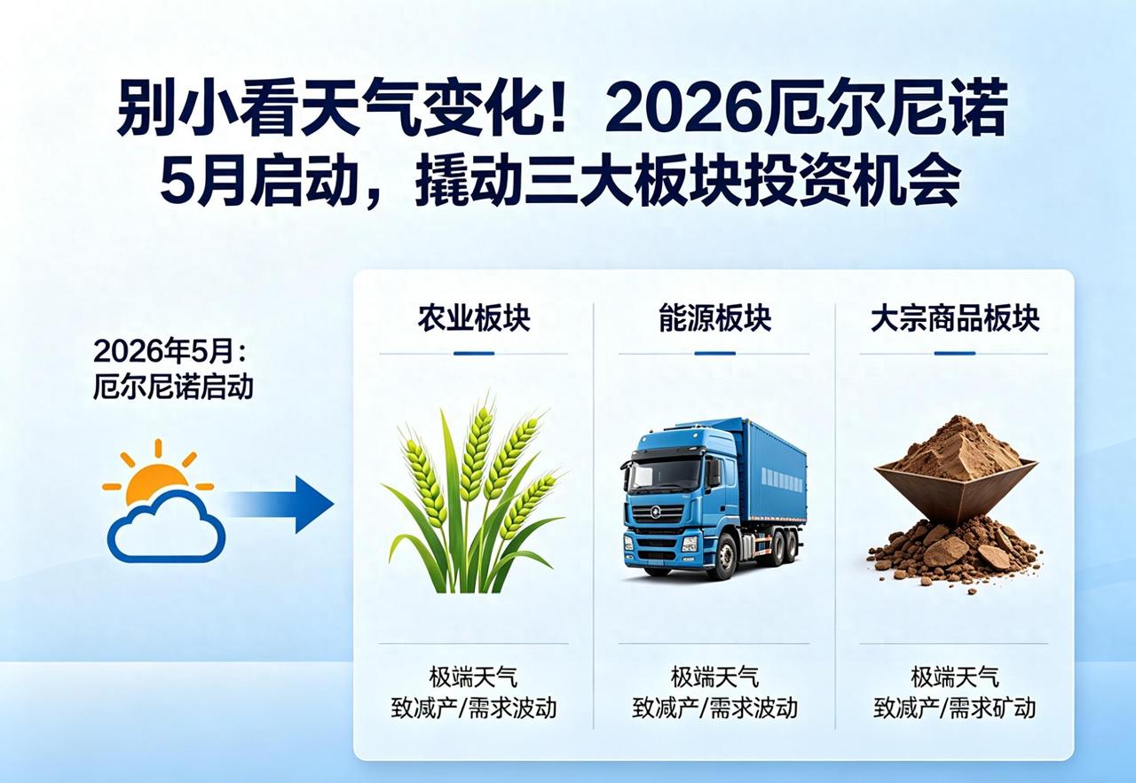 82%概率入局！2026超强厄尔尼诺来袭，大宗商品涨价逻辑彻底改写

2026年