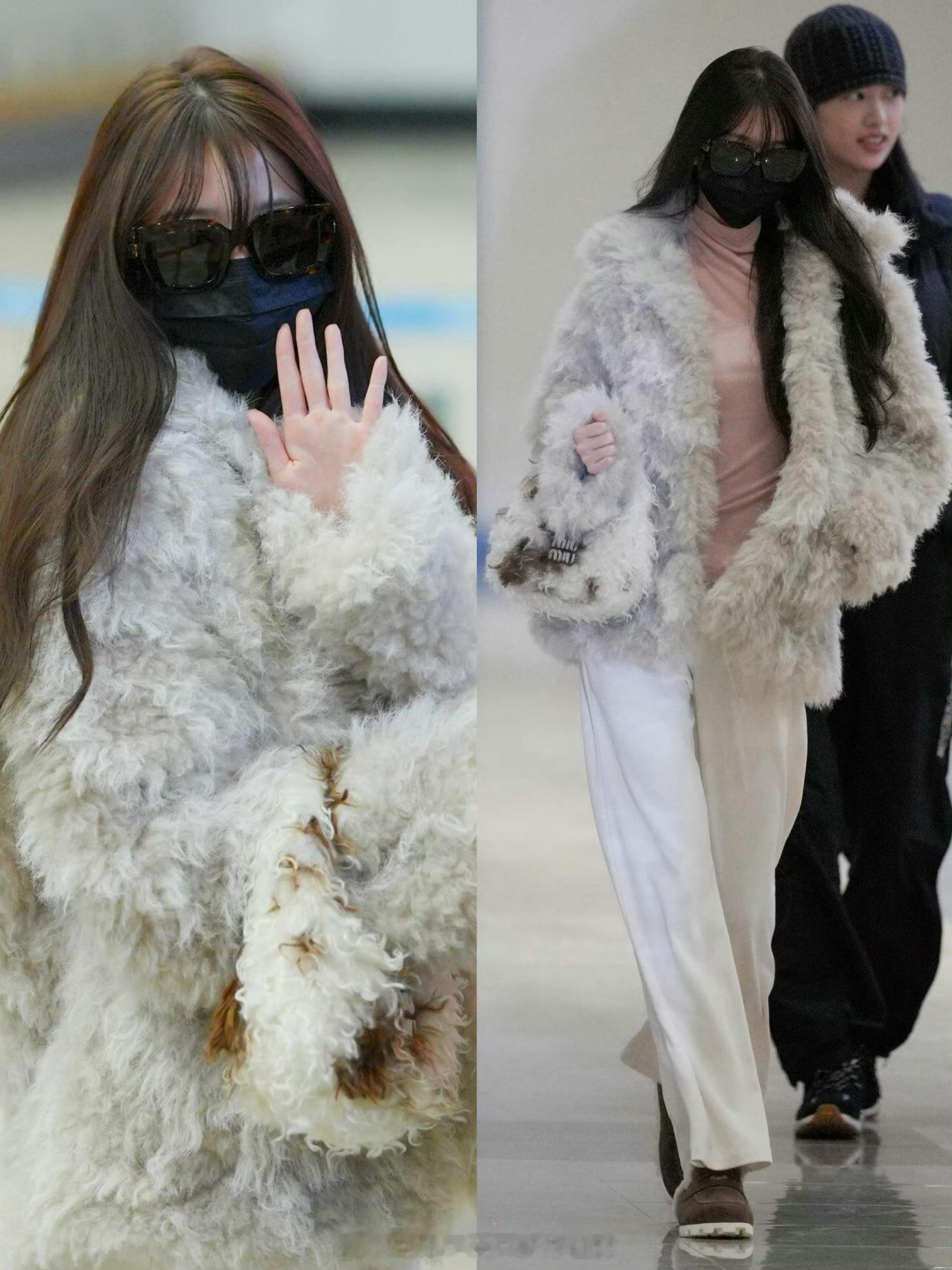 因为头脸够小 身体够瘦够修长皮草 墩子穿不来的… 