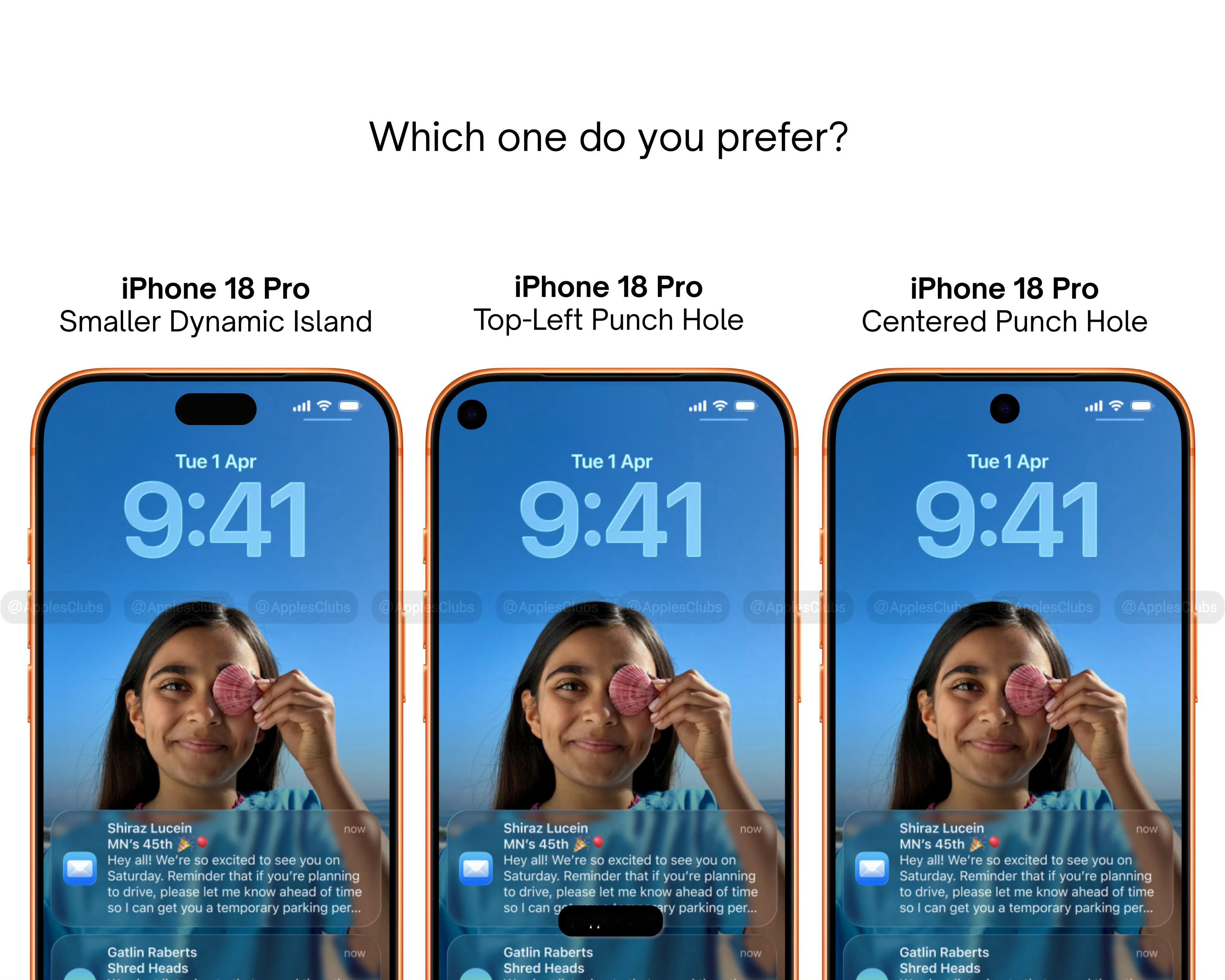 曝iPhone18Pro外观 看了下 iPhone 18 Pro 的爆料，这次改