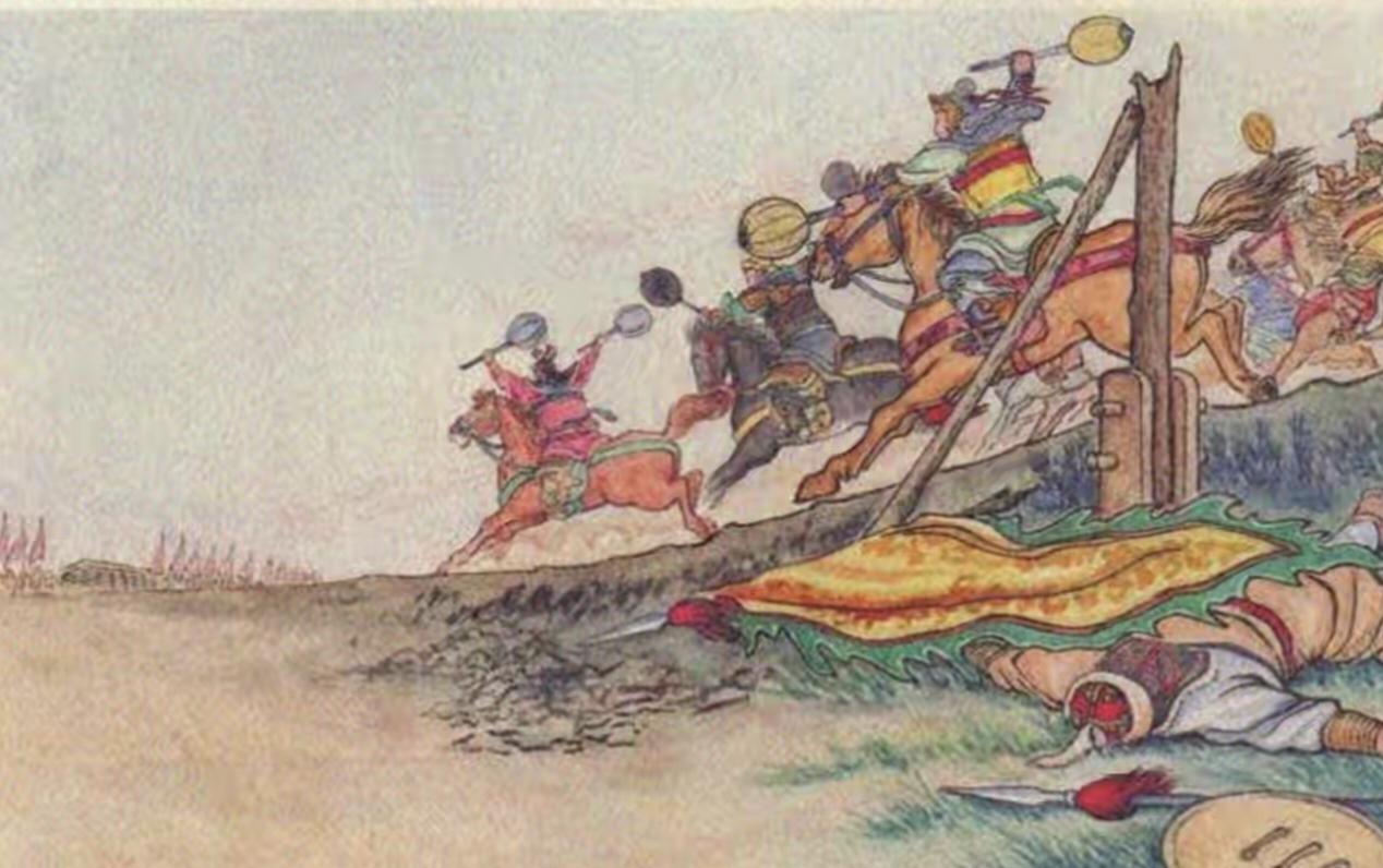 八大锤大闹朱仙镇。
四位大将，八大锤大破金龙绞尾阵时，勇往直前，所向披靡，杀得金