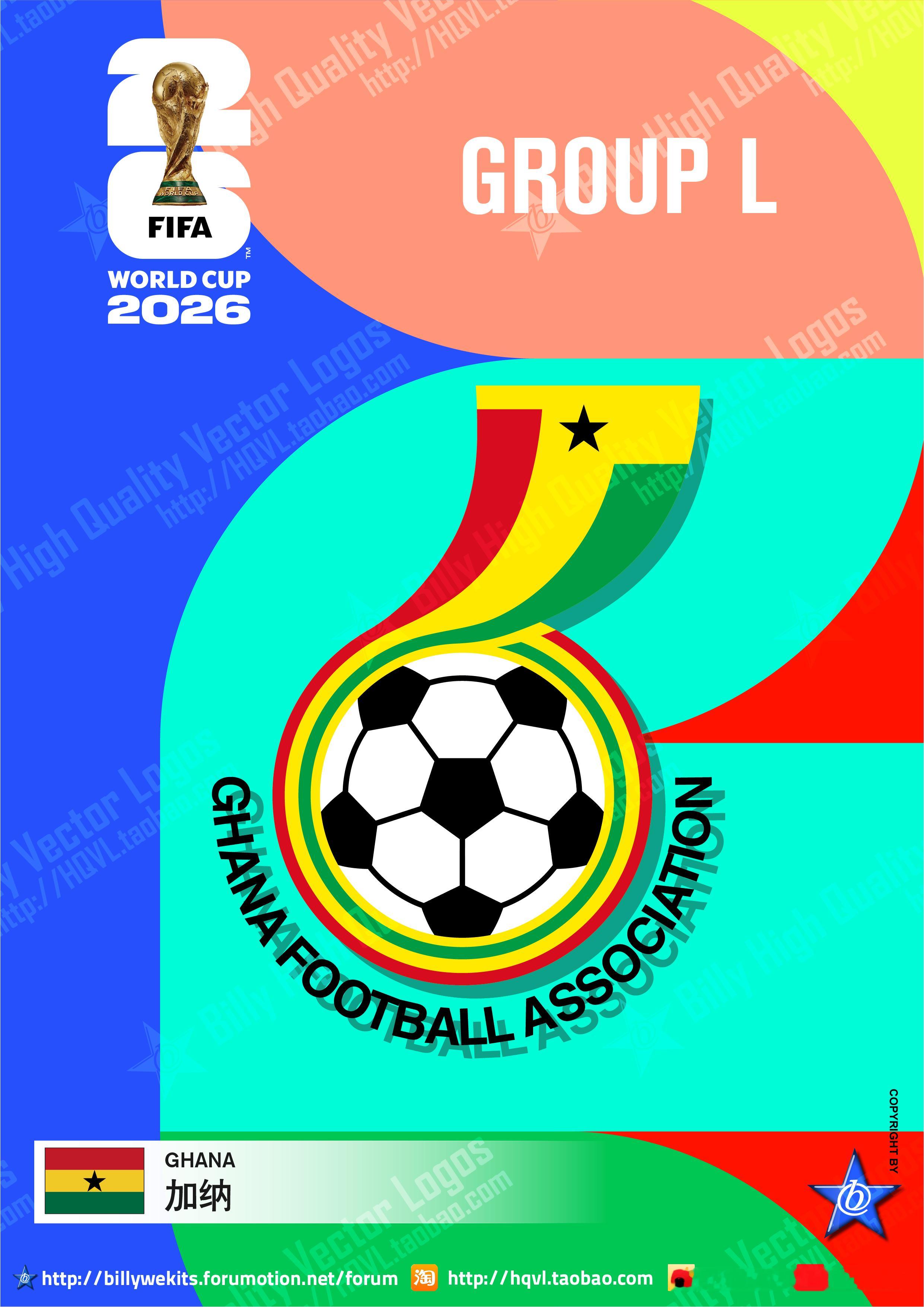 2026世界杯美加墨世界杯 L组球队队徽：英格兰🏴󠁧󠁢󠁥󠁮󠁧󠁿、克