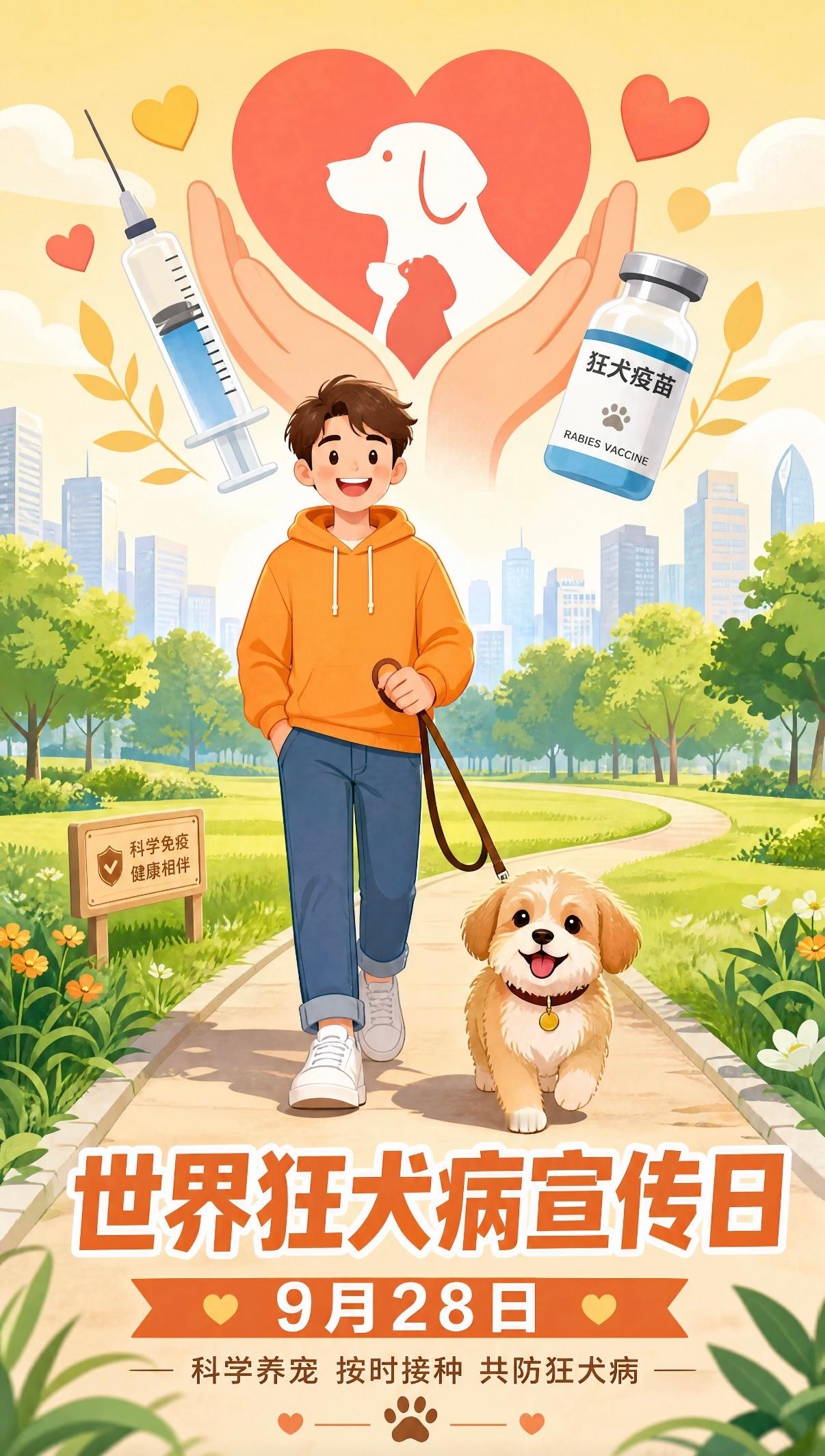 9月28日是世界狂犬病日 ，狂犬病病死率接近 100%，却是几乎 100% 可预