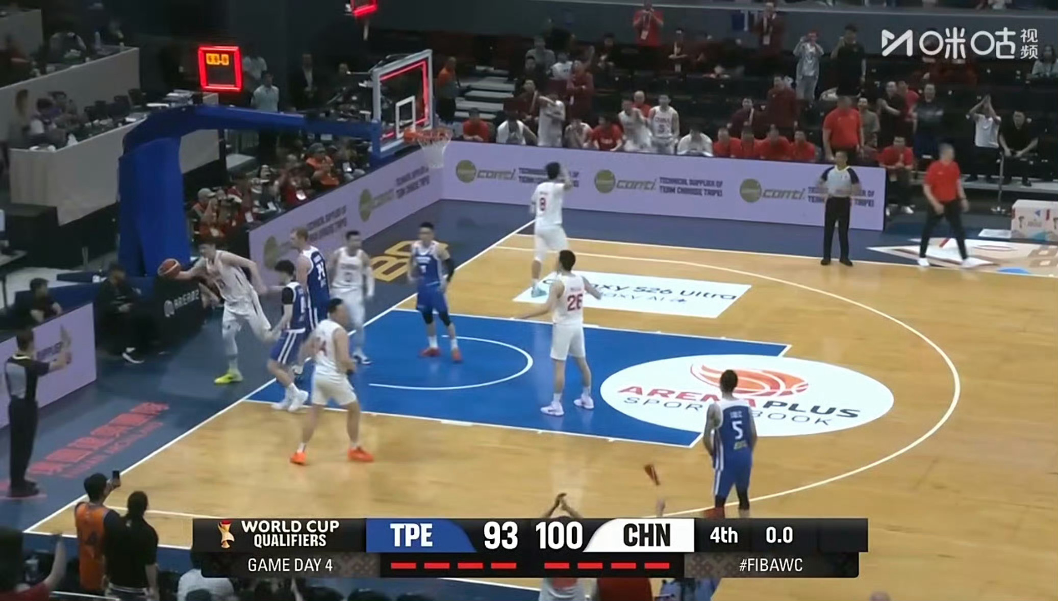 不容易中国队又逆转了朱俊龙19分4板，胡金秋15分6板，赵睿12分5板5助，贺希