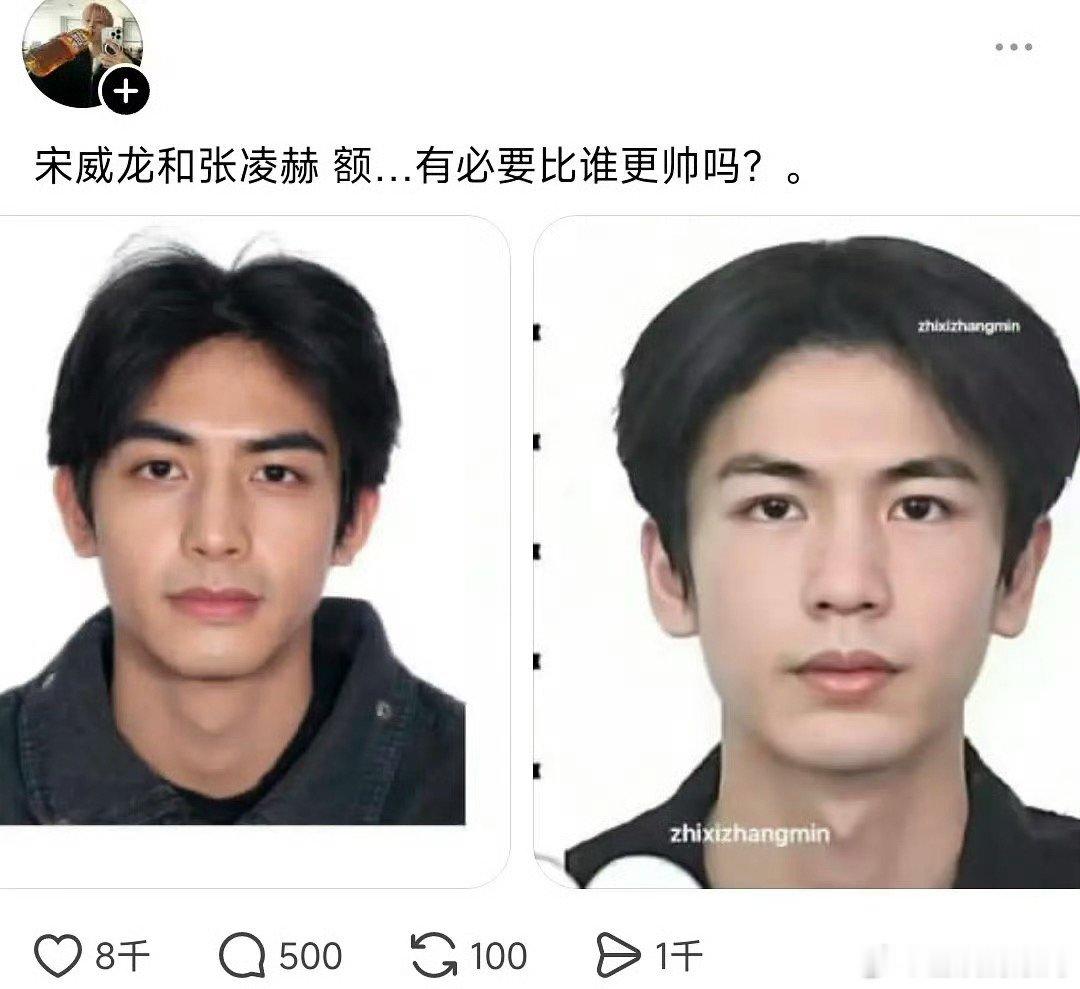 宋威龙和张凌赫不愧是95颜霸，素颜照确实挺像的吧