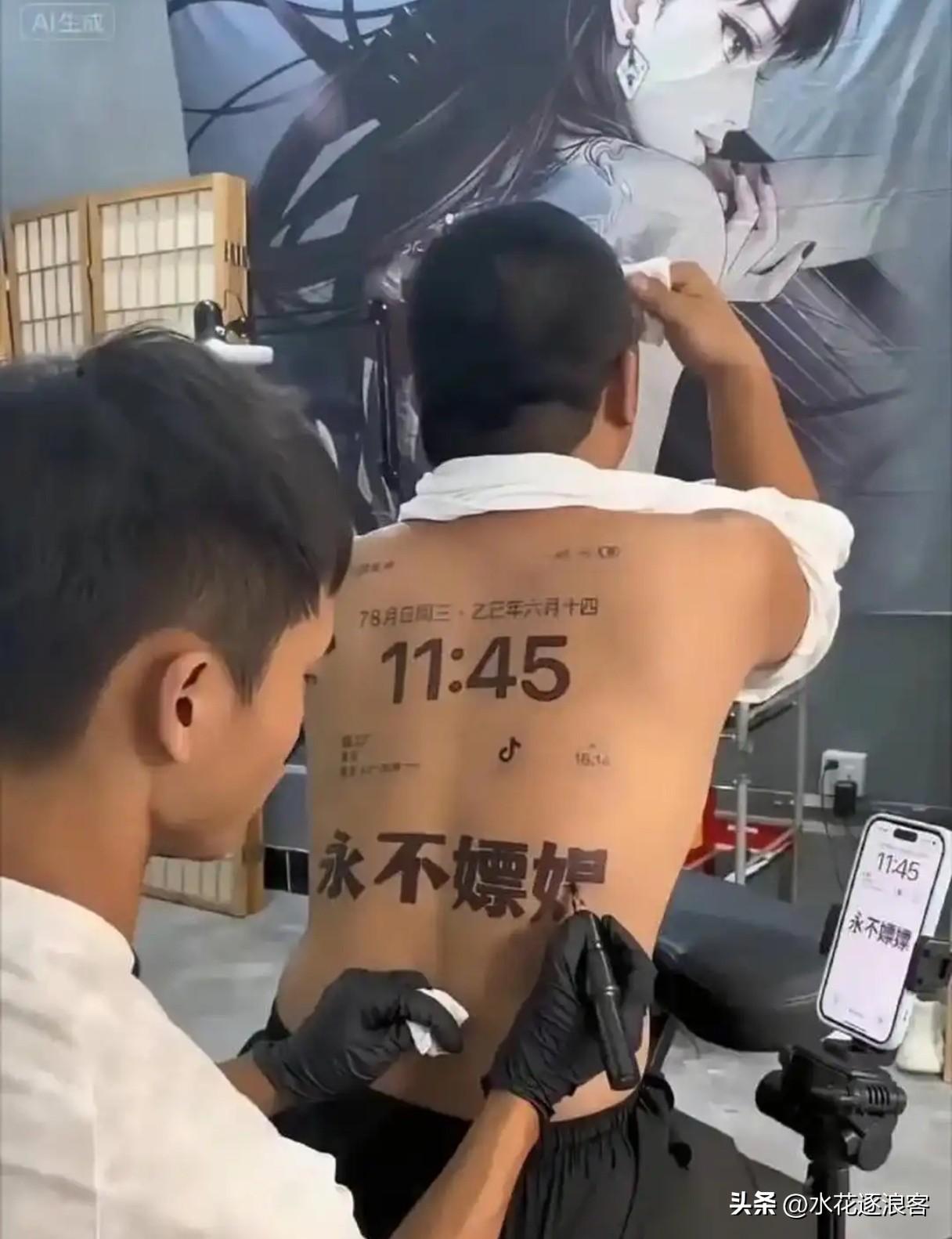 网上看到这张图片，不仅让人眼前一亮。生活中，我们一般会见到的纹身有山水、人物这类