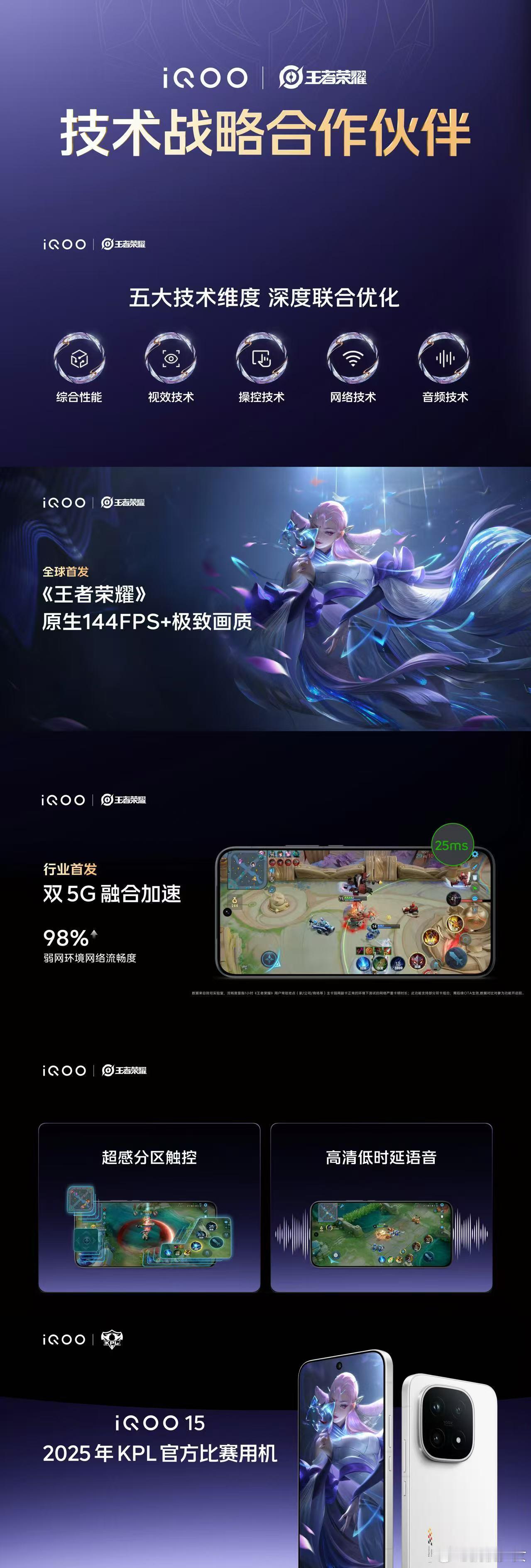 iQOO15全球首发《王者荣耀》原生144FPS+极致画质，还有王者荣耀十周年典