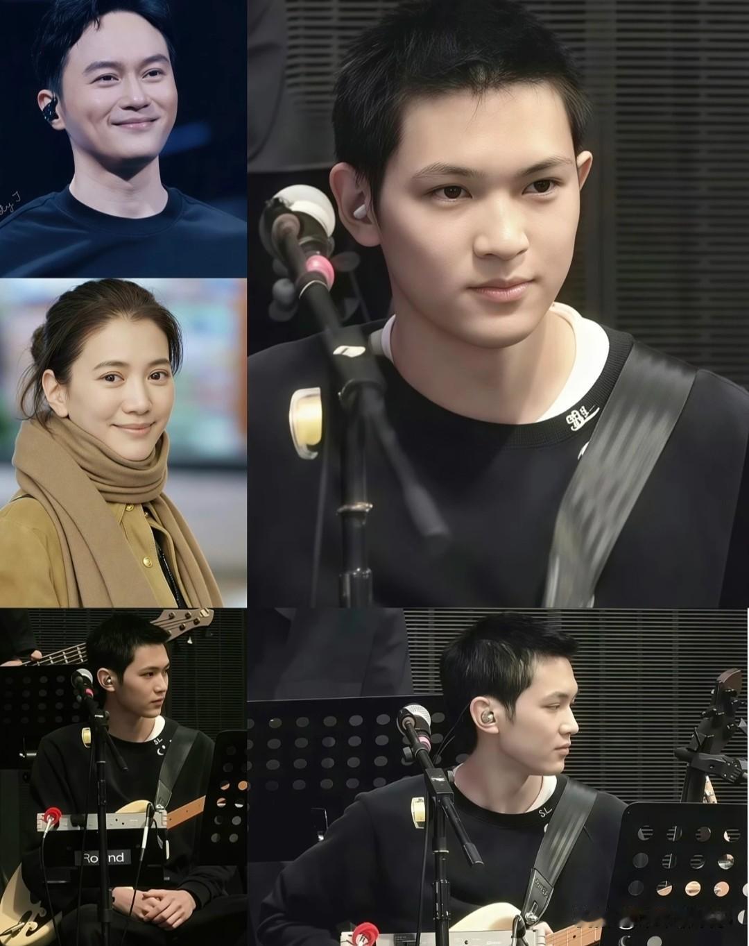 张智霖演唱会儿子伴奏！
魔童继承父母高颜值。
