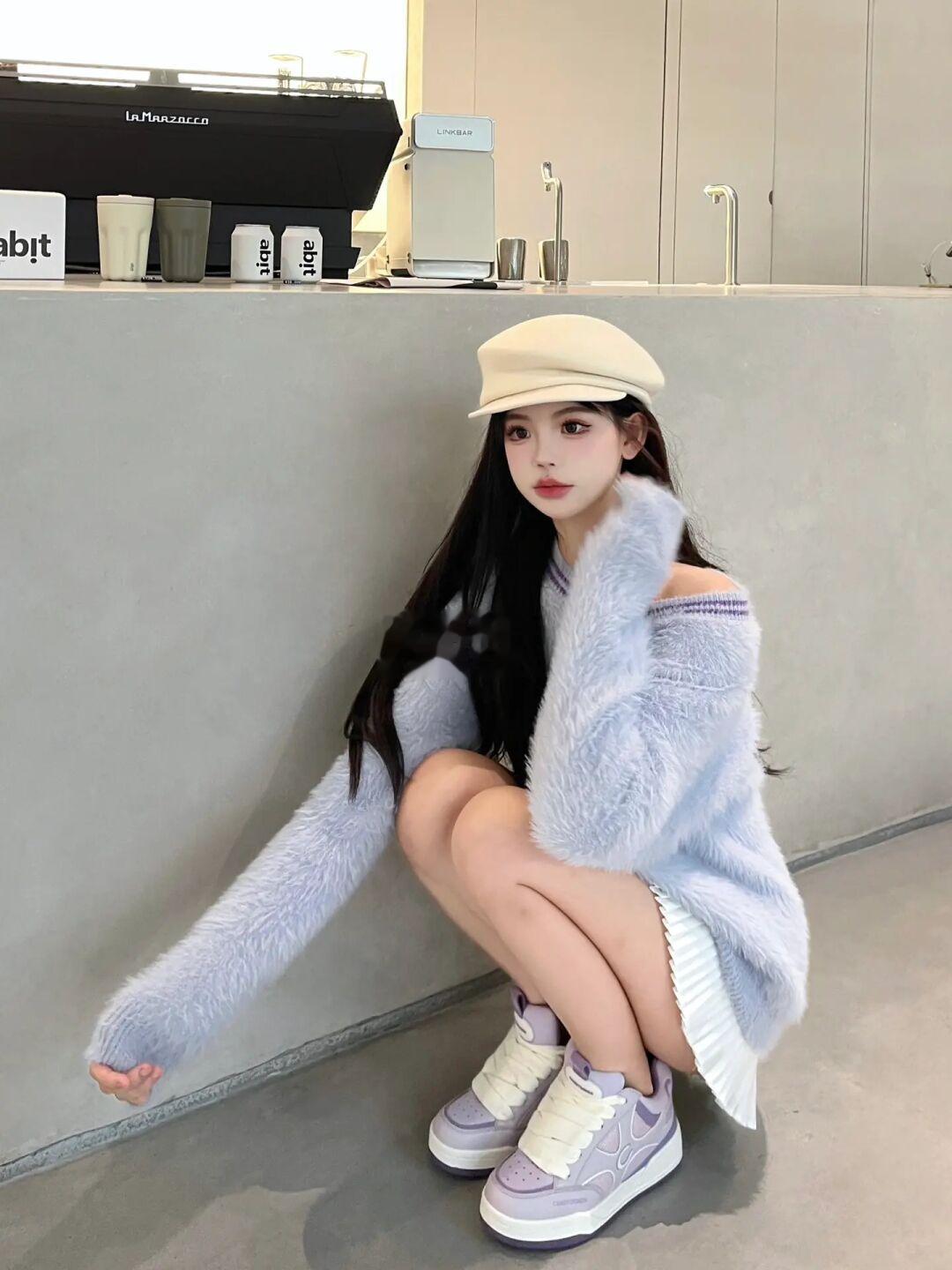 ☾.‎˖purple ootd🥛💜