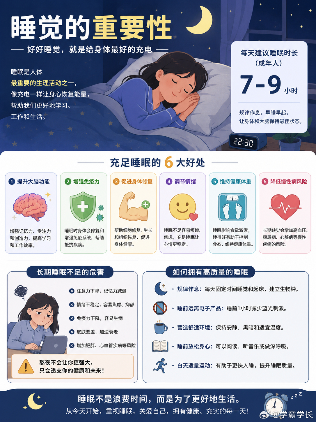 睡觉的权威性我后知后觉睡好 睡饱，真的要睡好觉不睡觉一天都浑浑噩噩的睡好了才能有