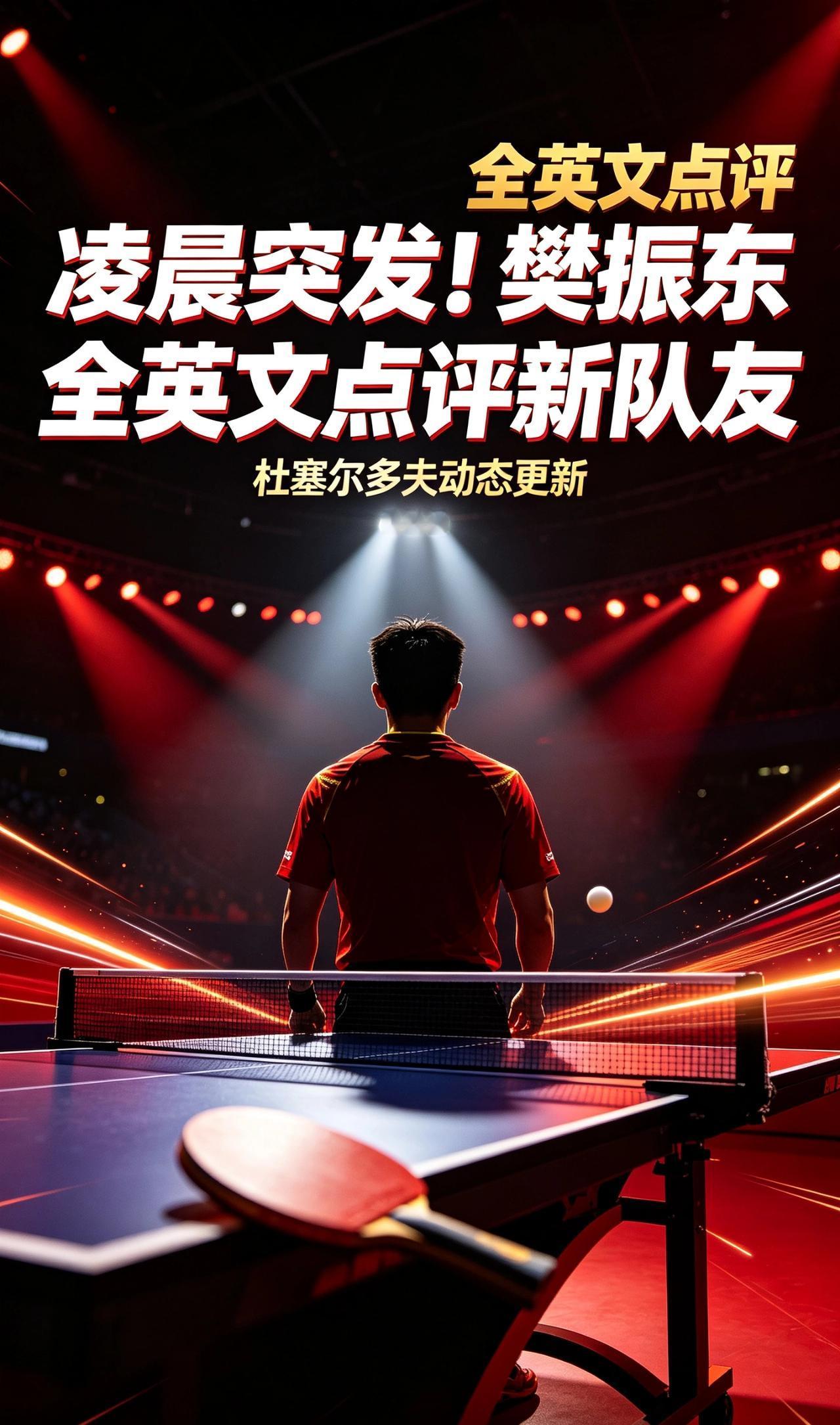 杜塞尔多夫俱乐部凌晨更新动态，一段樊振东全英文评价新队友的视频，直接在球迷圈炸开