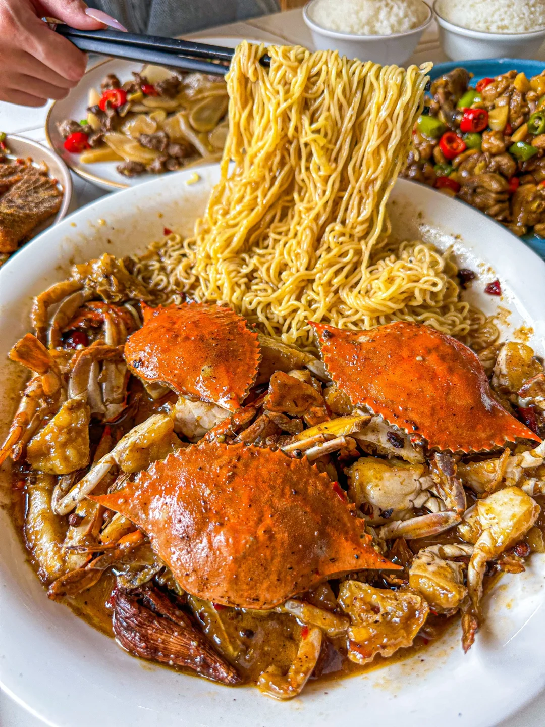 好好吃！愿为了这碗梭子蟹面条一直呆在义乌…