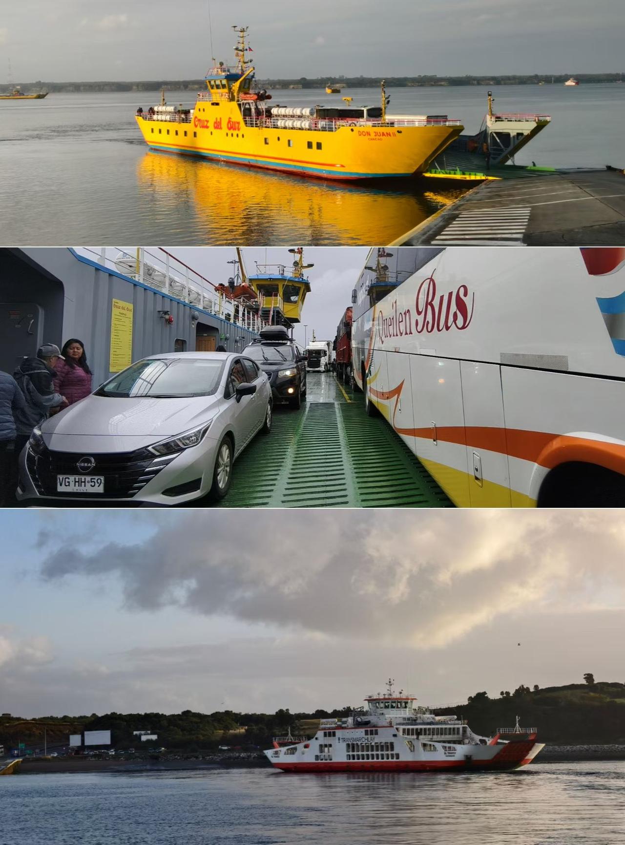 车行+载车渡轮三个半小时上到智利第二大岛——奇洛埃岛，许是下雨的缘故，岛上格外清