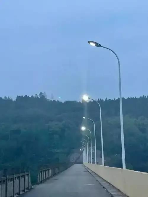 一张照片在外网上引发质疑，荒郊野外的路上一排排路灯彻夜不熄，是那种野外的路，没有