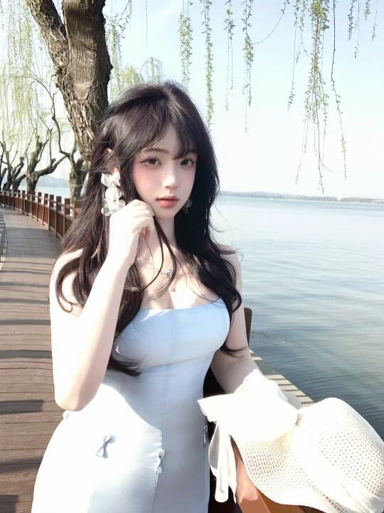 湖边漫步