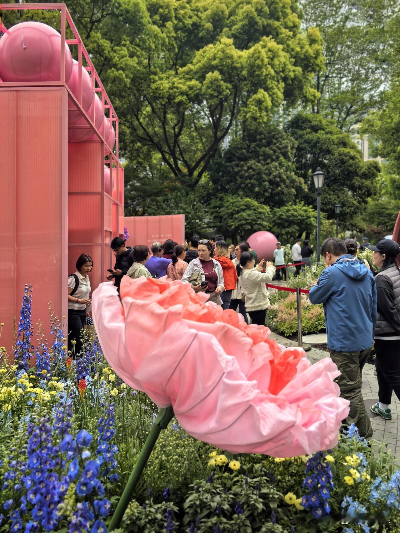 2026年上海国际花卉节明天即将开幕。今天我正好去新天地附近办事，完事后便顺道去